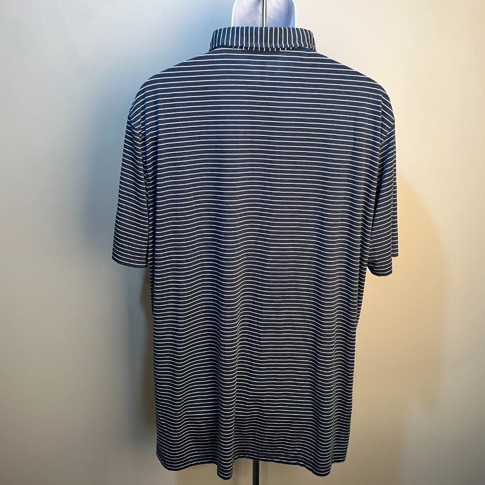 Tasc Performance Men's white & blue striped Mint Condition golf polo shirt XXL - Picture 3 of 6